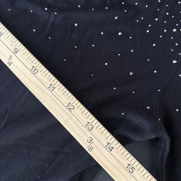 The Pyramid Collection womens small black sheath dress with fringe  Long Sleeve - Picture 9 of 11